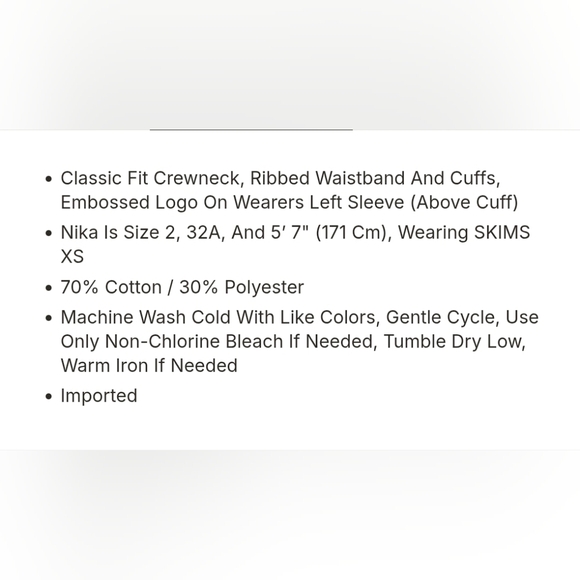 Skims Classic Crewneck Sweatshirt - Picture 5 of 8